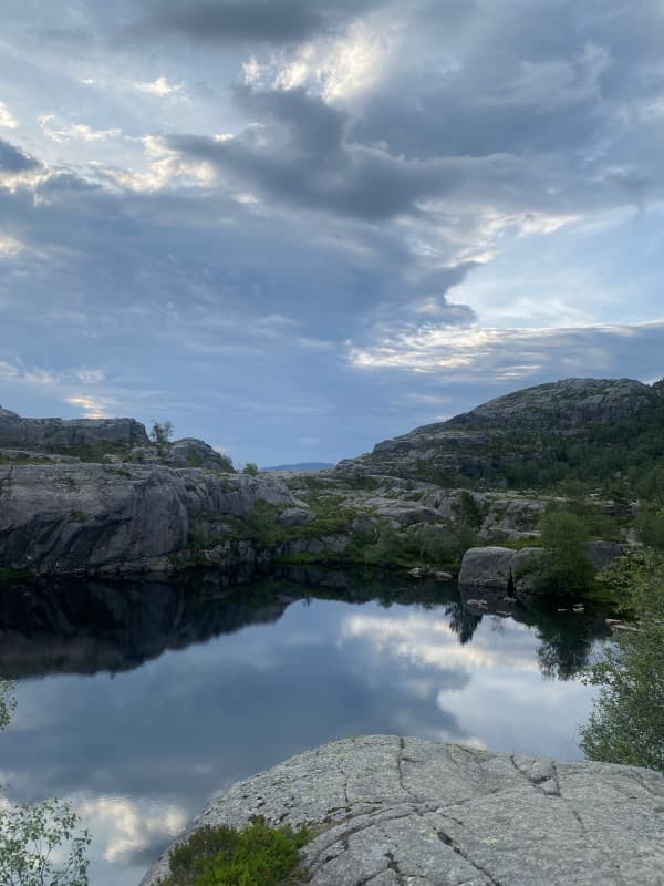 Aussicht Wanderweg See Preikestolen