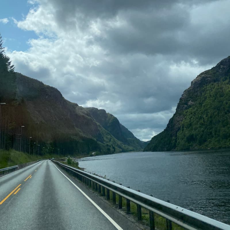 Aussicht Straße von Südnorwegen Richtung Flekkefjord