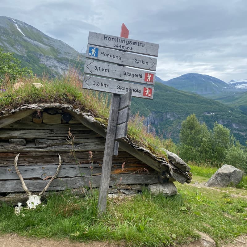 Aussicht Wanderung Homlungsaetra - Norwegen, Geiranger