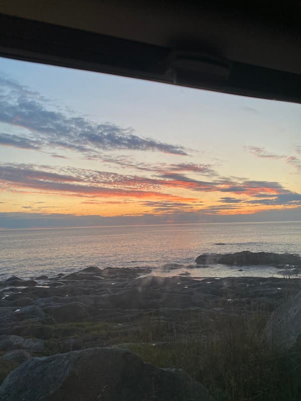 Sonnenuntergang Vik Beach, Lofoten